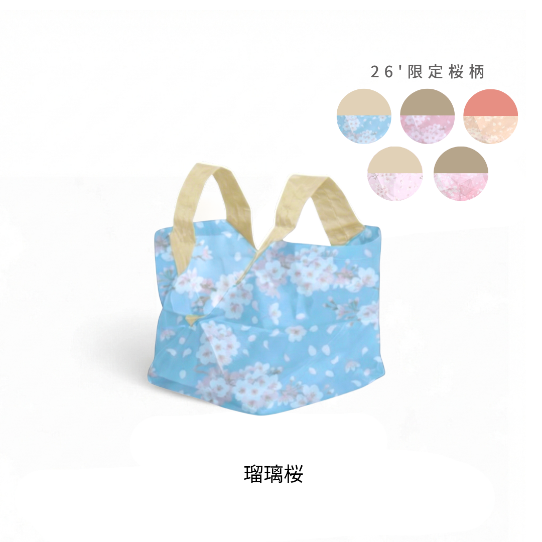 【予約】桜柄ORIBAエコバッグM｜5月下旬お届け
