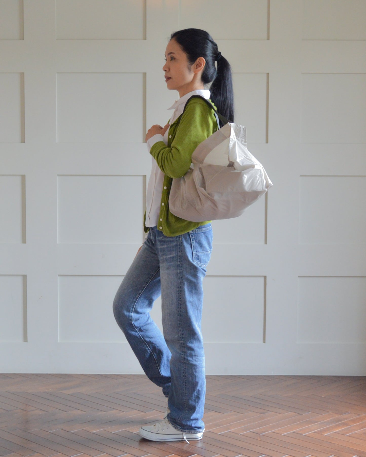 ライトベージュ×チャコールグレー|Lサイズ　【予約：1月下旬お届け】