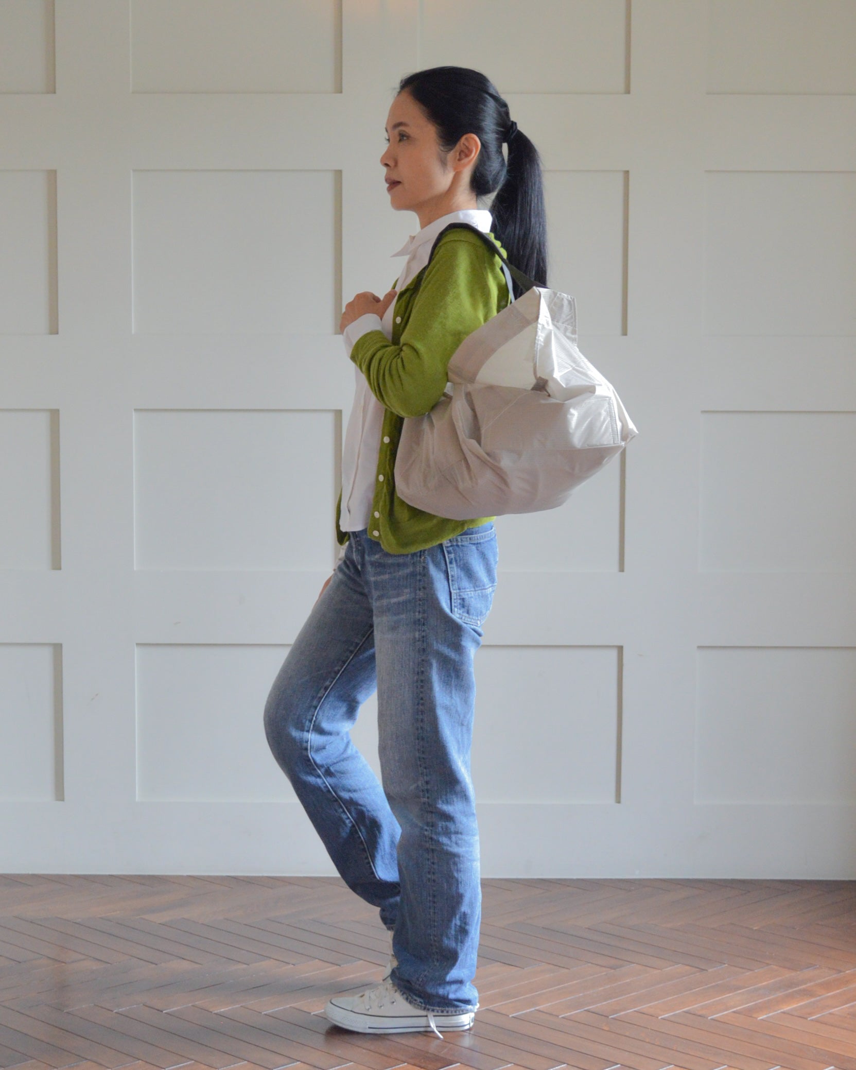 ライトベージュ×チャコールグレー|Lサイズ　【予約：1月下旬お届け】