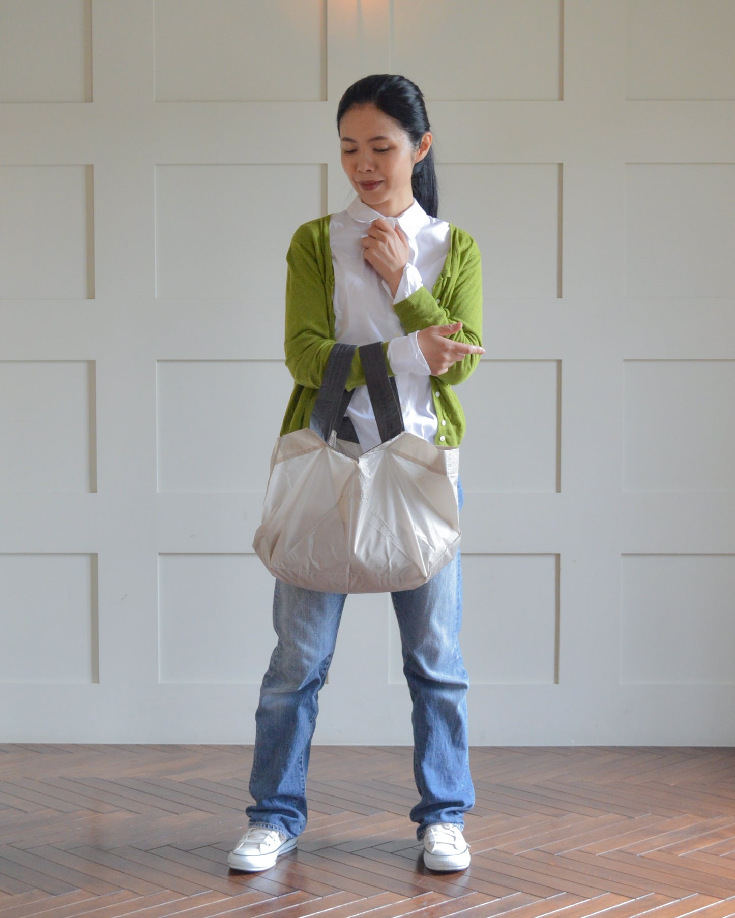 ライトベージュ×チャコールグレー|Lサイズ　【予約：1月下旬お届け】