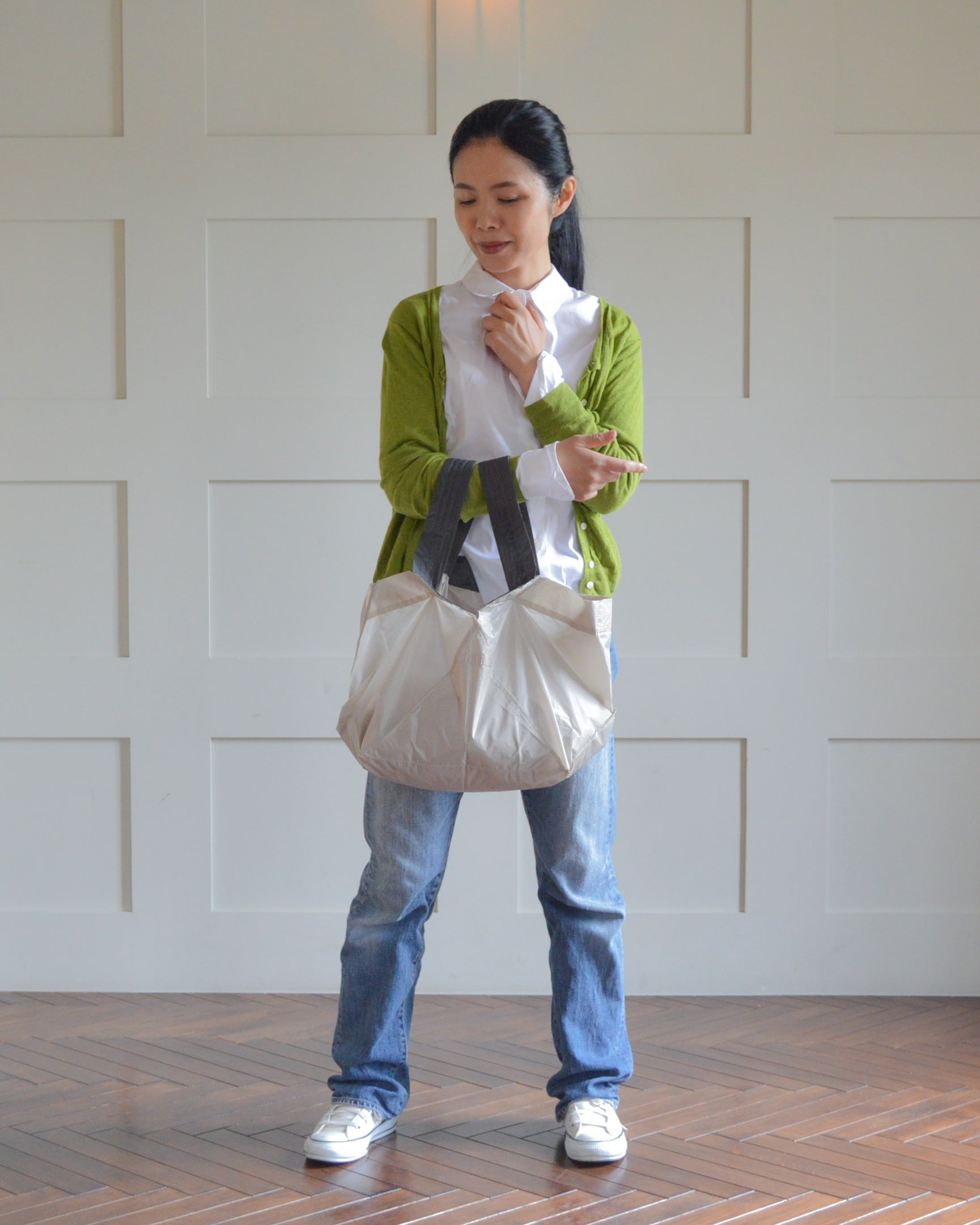 ライトベージュ×チャコールグレー|Lサイズ　【予約：1月下旬お届け】