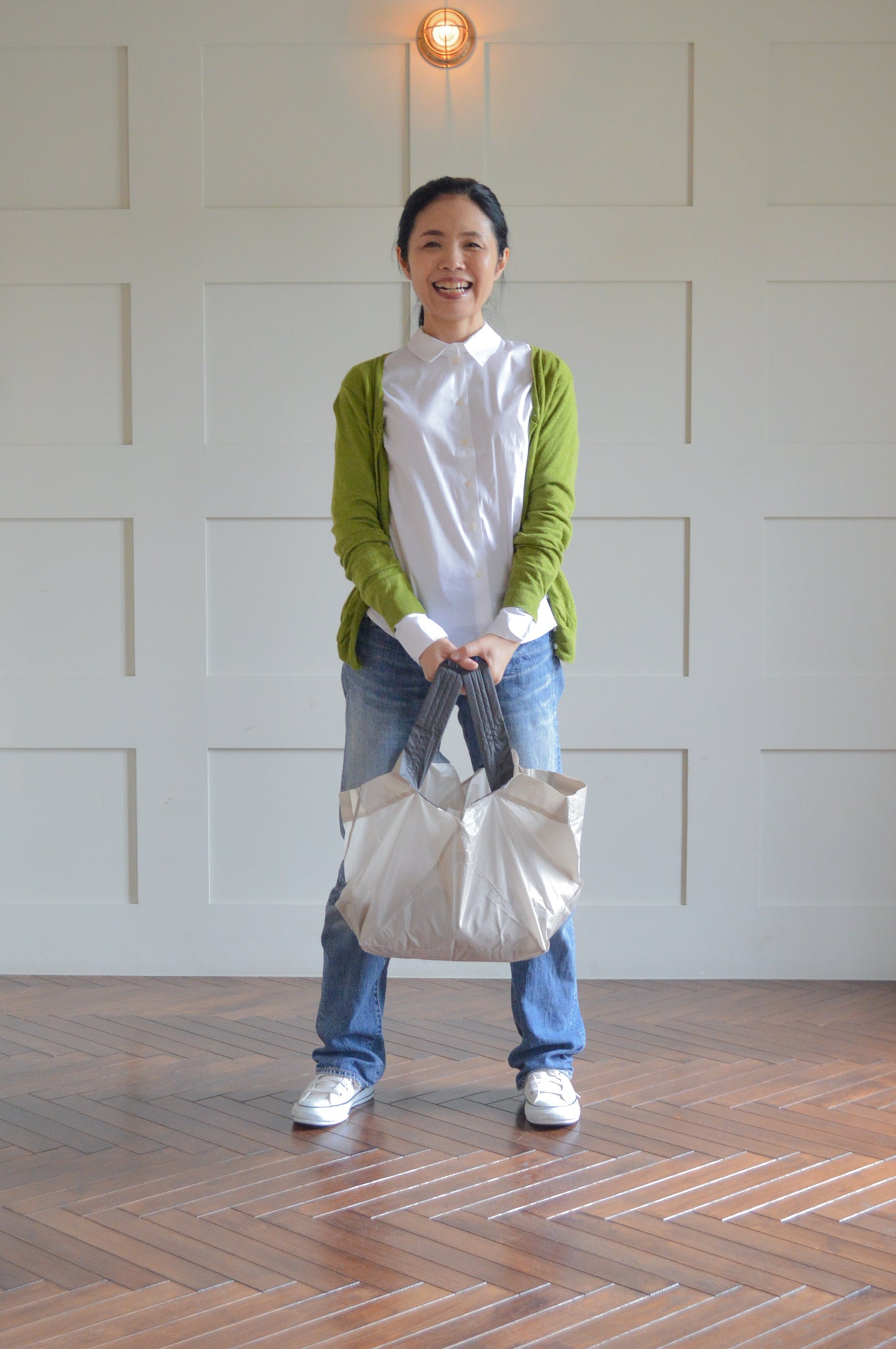 ライトベージュ×チャコールグレー|Lサイズ　【予約：1月下旬お届け】