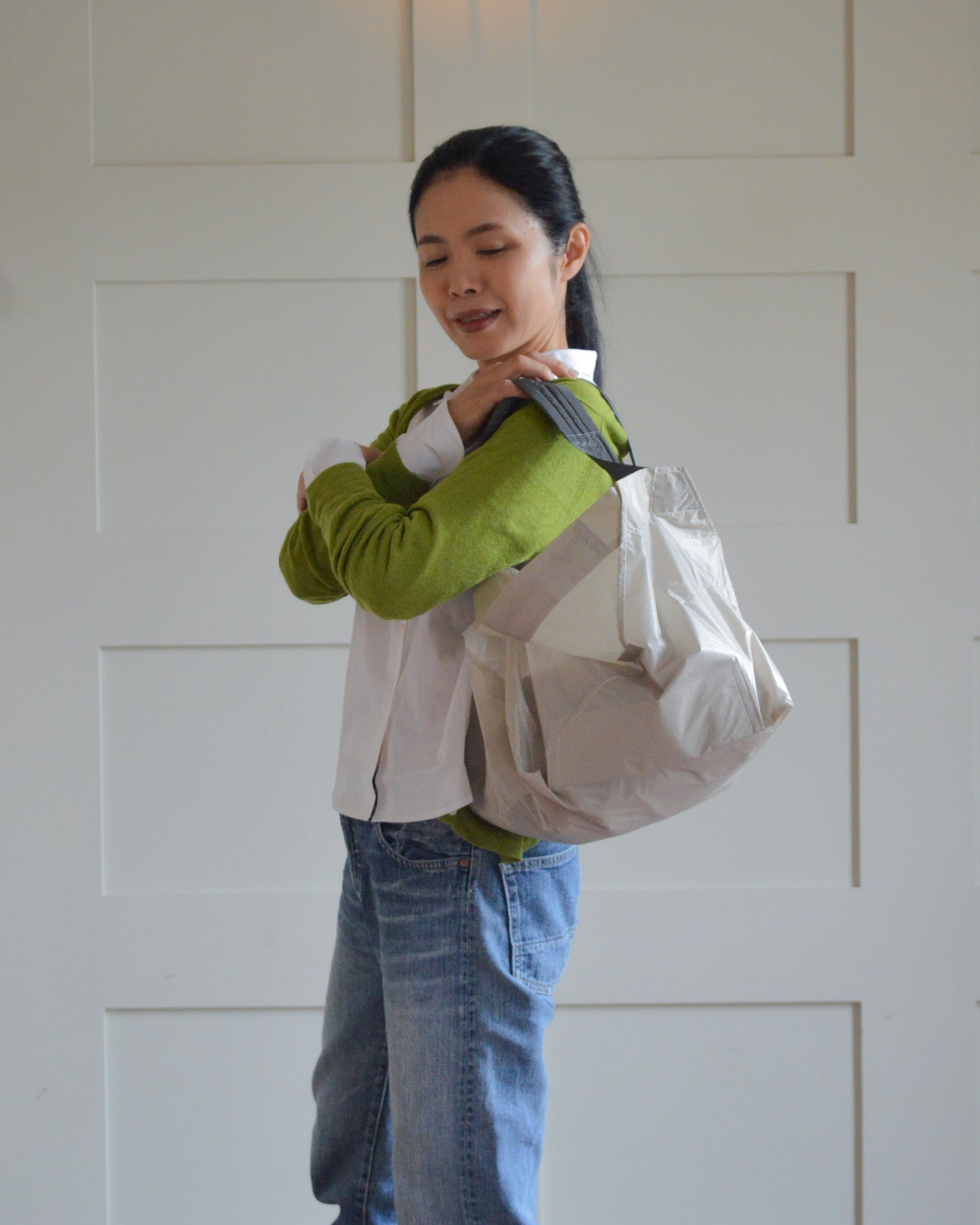 ライトベージュ×チャコールグレー|Lサイズ　【予約：1月下旬お届け】