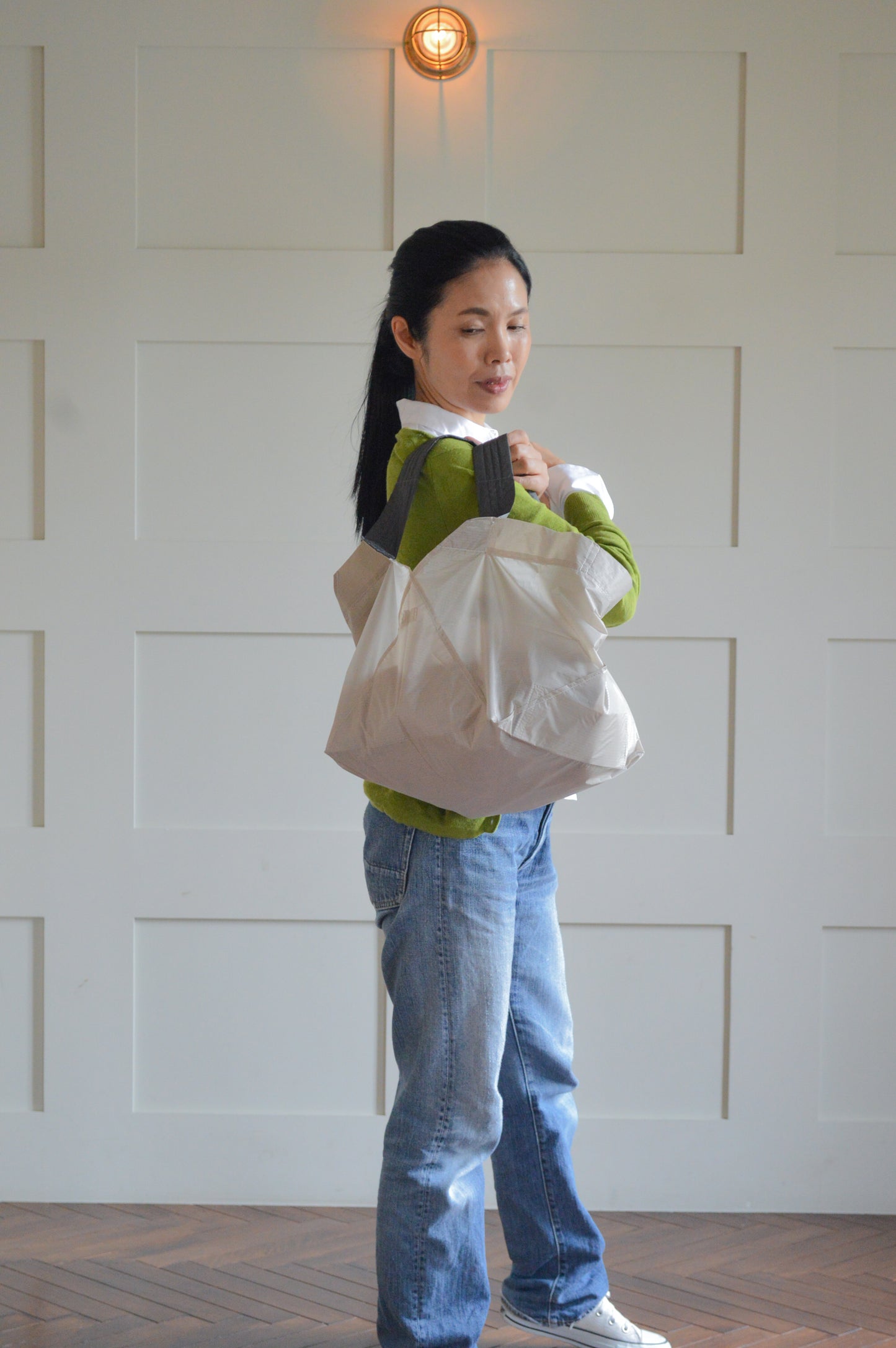 ライトベージュ×チャコールグレー|Lサイズ　【予約：1月下旬お届け】