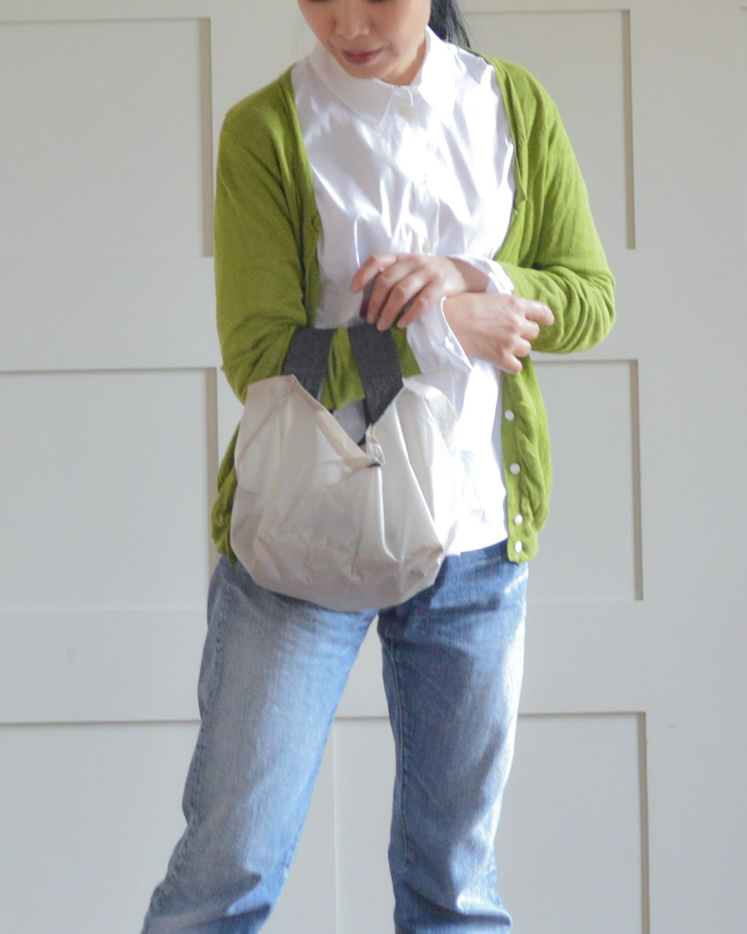 ライトベージュ×チャコールグレー|Sサイズ　【予約：1月下旬お届け】