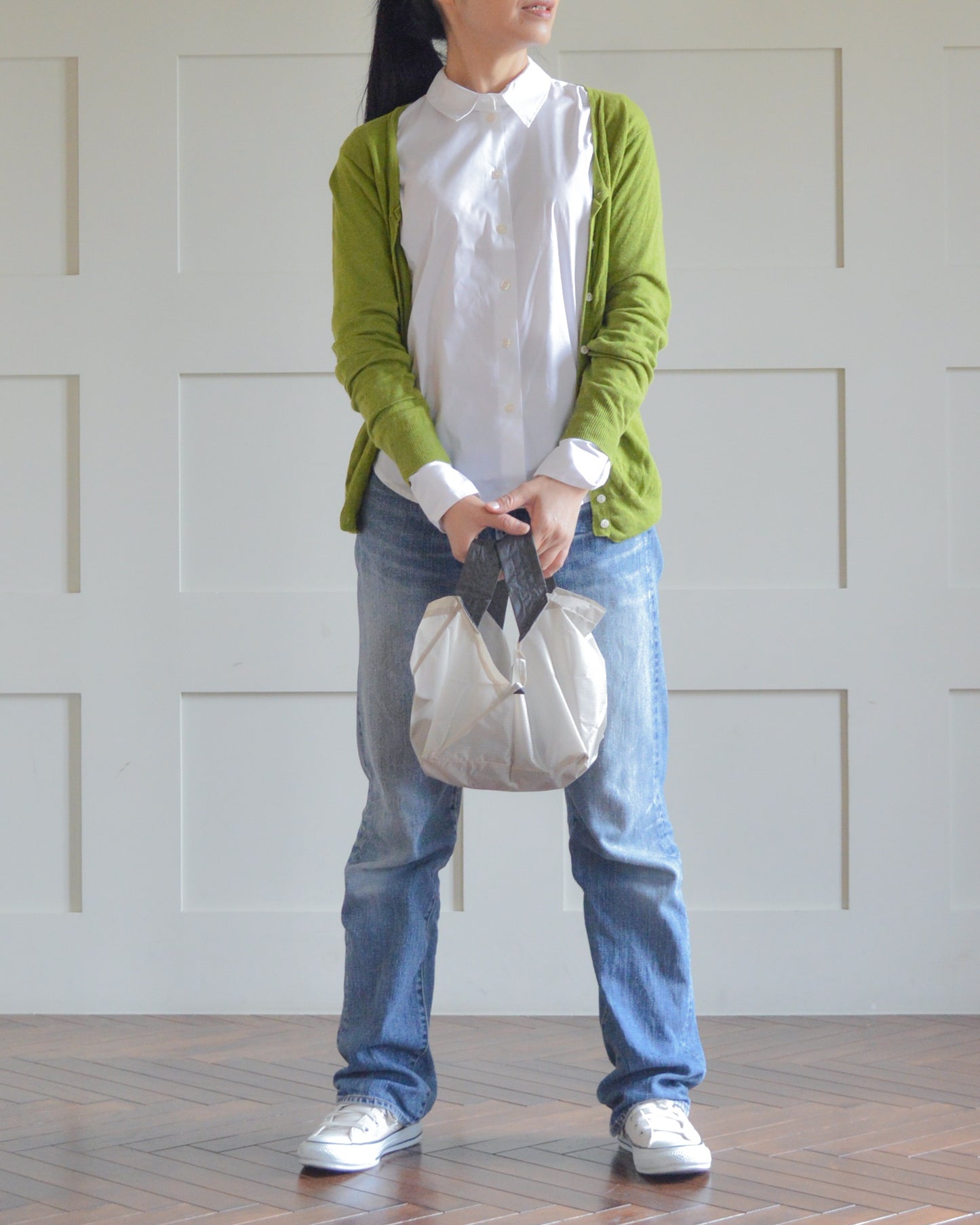 ライトベージュ×チャコールグレー|Sサイズ　【予約：1月下旬お届け】