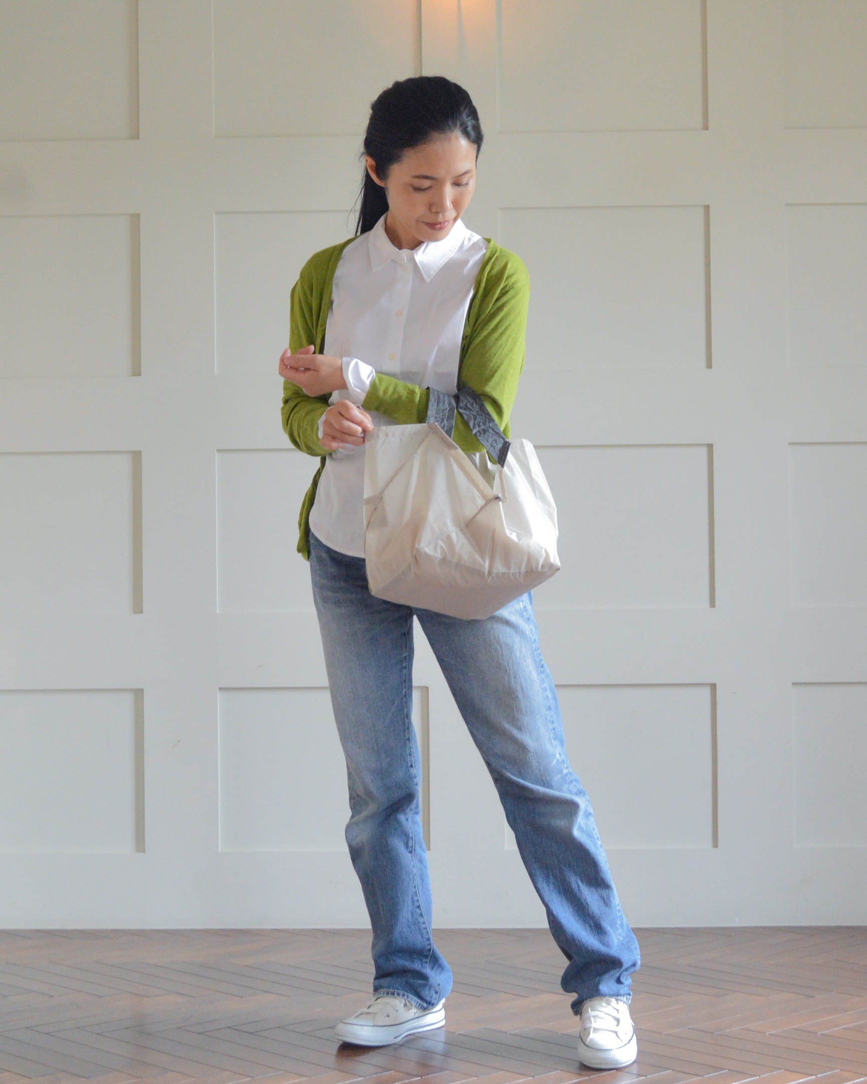 ライトベージュ×チャコールグレー|Mサイズ【予約：1月下旬お届け】