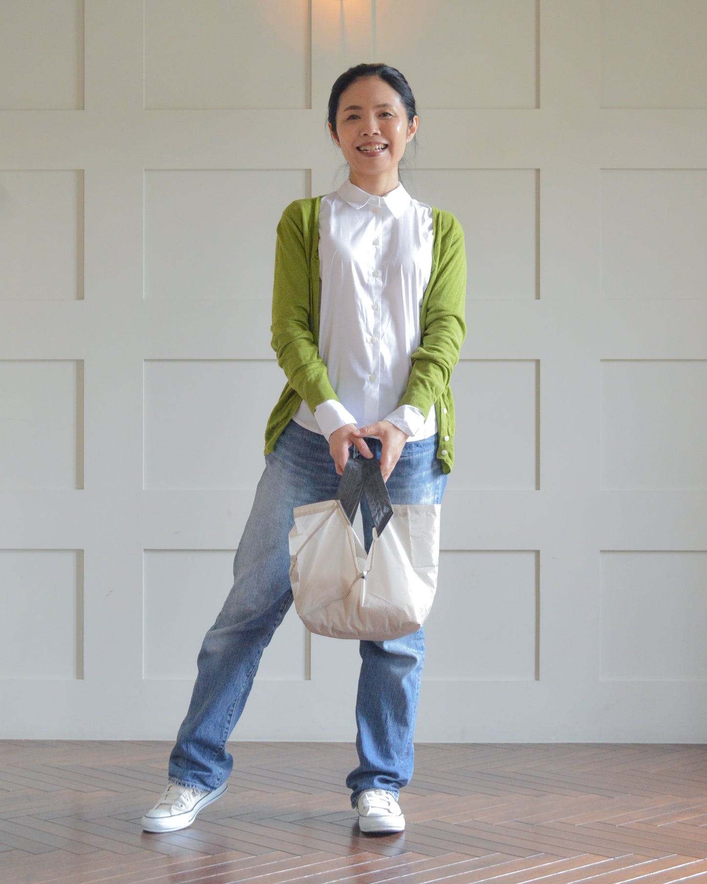 ライトベージュ×チャコールグレー|Mサイズ【予約：1月下旬お届け】