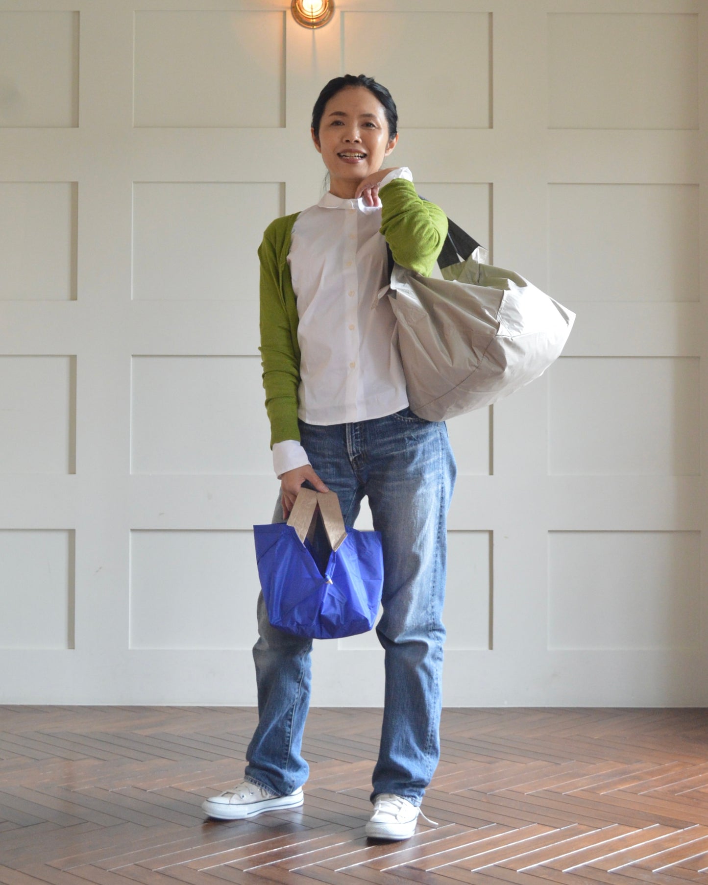 ブルー×ベージュ|Sサイズ　【予約：1月下旬お届け】