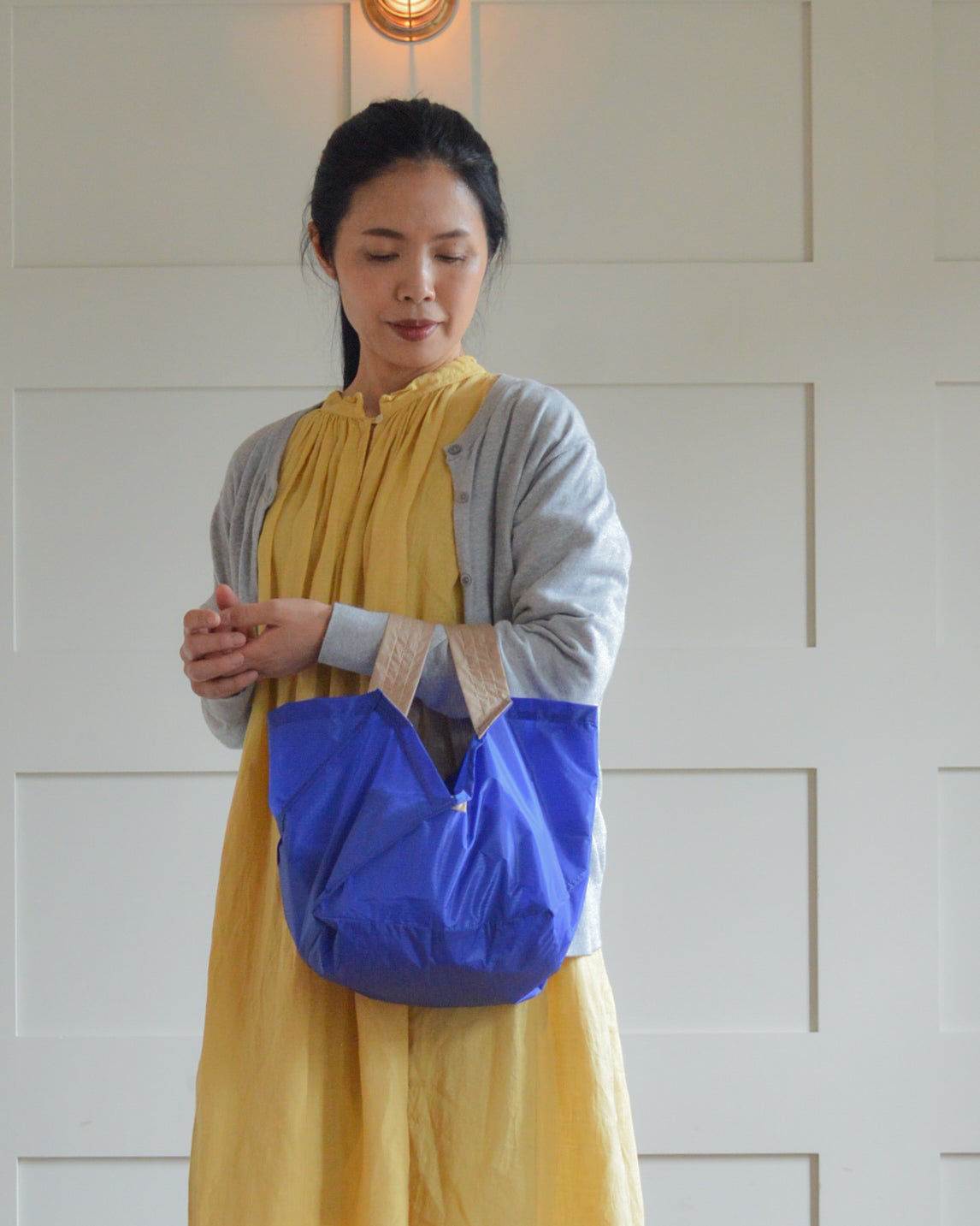 ブルー×ベージュ|Mサイズ【予約：1月下旬お届け】