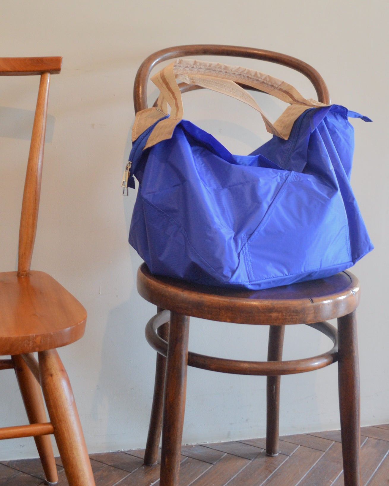 ブルー×ベージュ|保冷バッグ　【予約：1月下旬お届け】