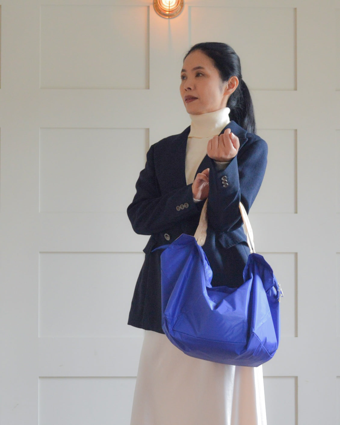 ブルー×ベージュ|保冷バッグ　【予約：1月下旬お届け】