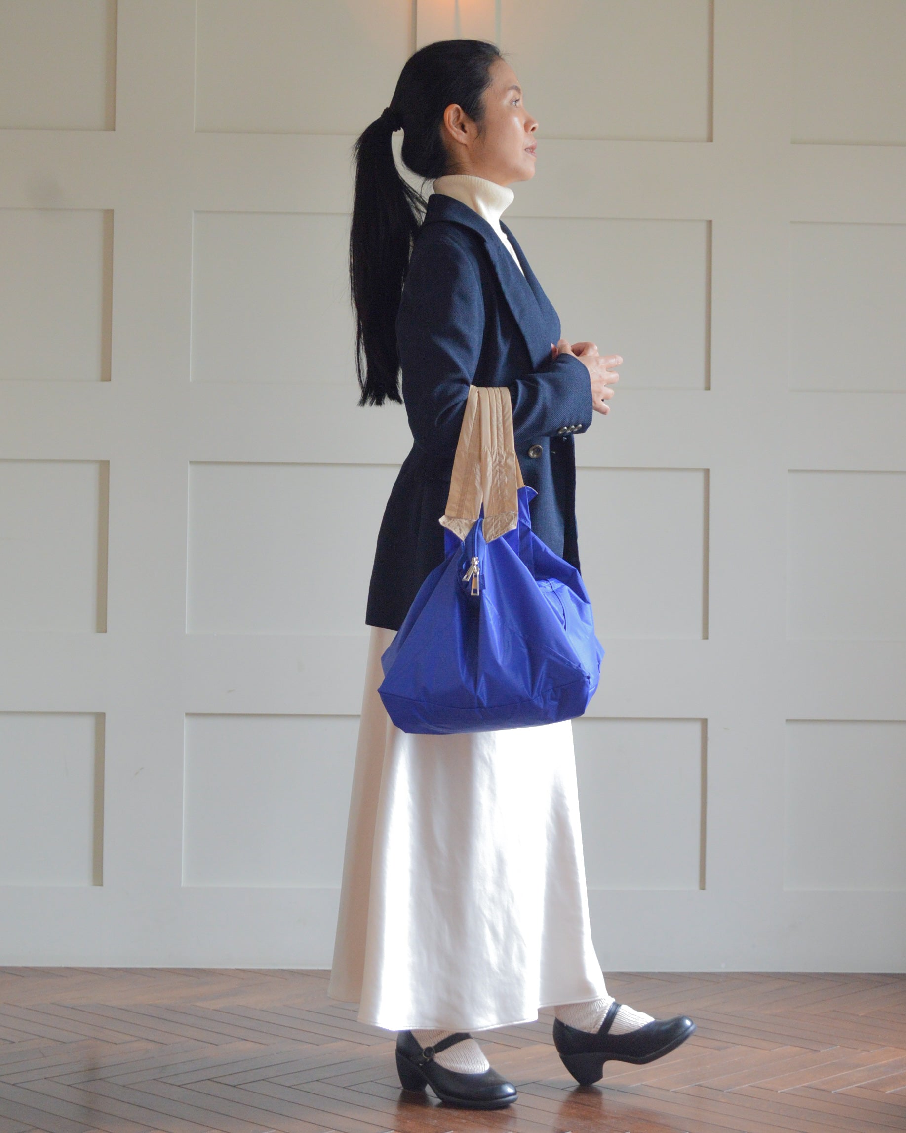 ブルー×ベージュ|保冷バッグ　【予約：1月下旬お届け】