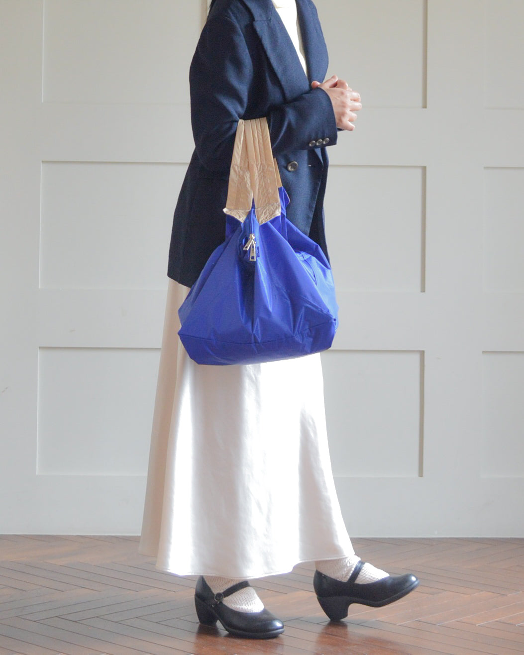 ブルー×ベージュ|保冷バッグ　【予約：1月下旬お届け】