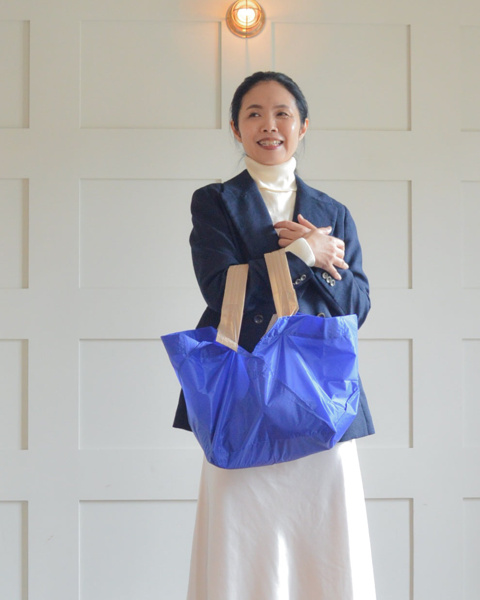 ブルー×ベージュ|Lサイズ　【予約：1月下旬お届け】