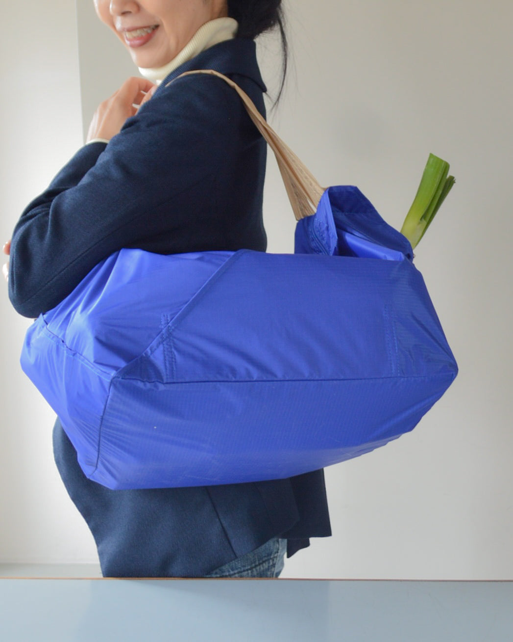 ブルー×ベージュ|保冷バッグ　【予約：1月下旬お届け】