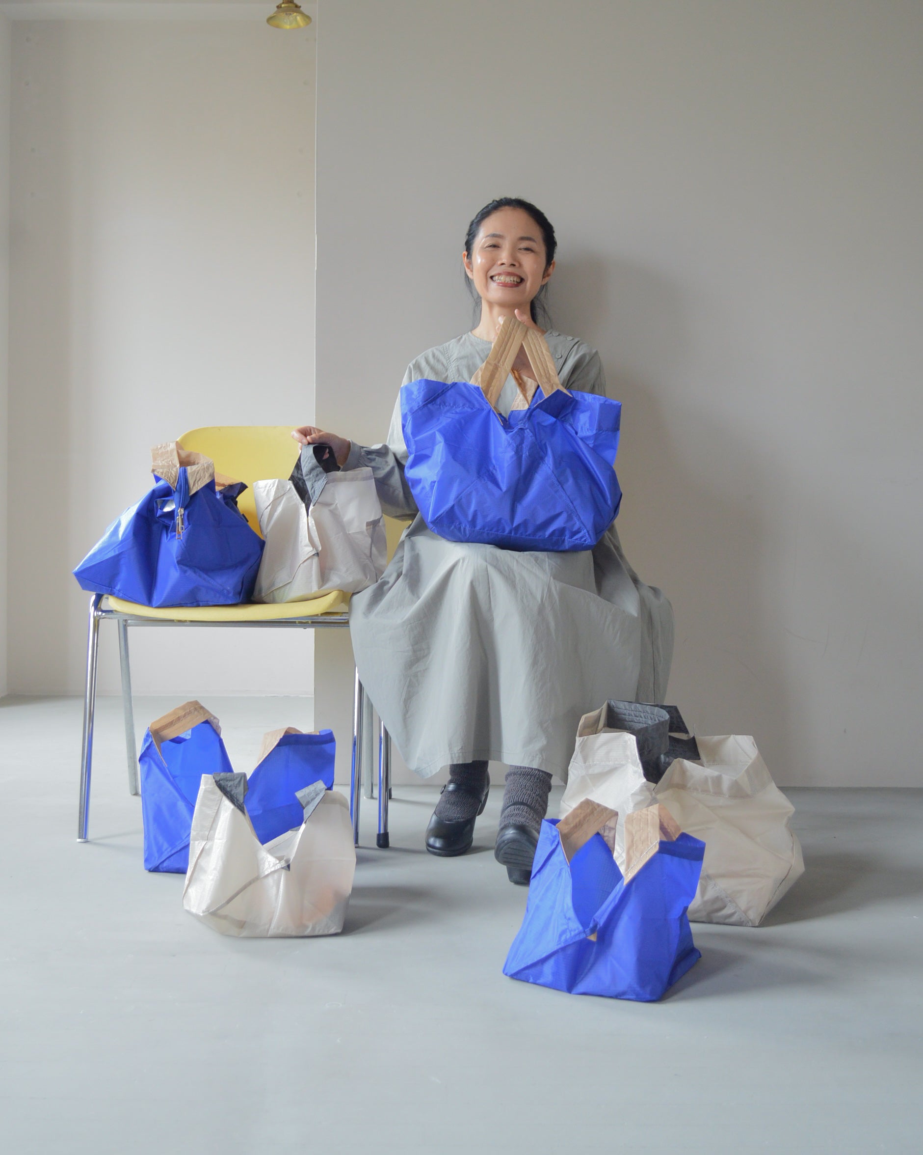 ブルー×ベージュ|Mサイズ【予約：1月下旬お届け】