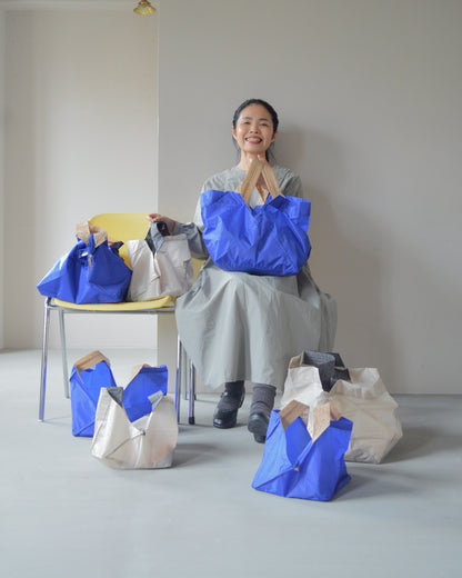 ブルー×ベージュ|Mサイズ【予約：1月下旬お届け】