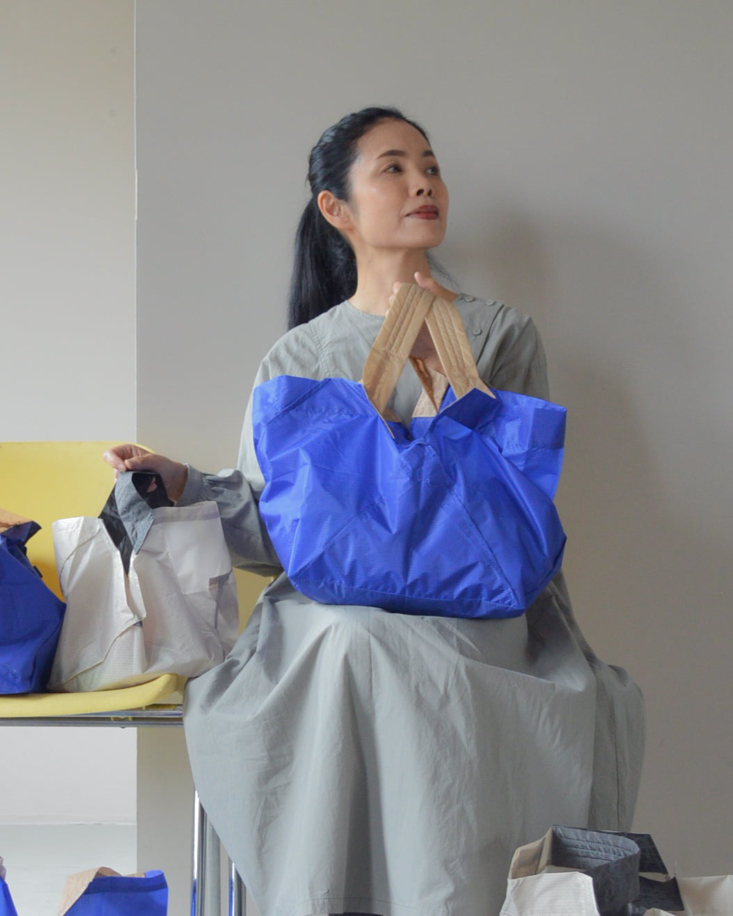 ブルー×ベージュ|Lサイズ　【予約：1月下旬お届け】