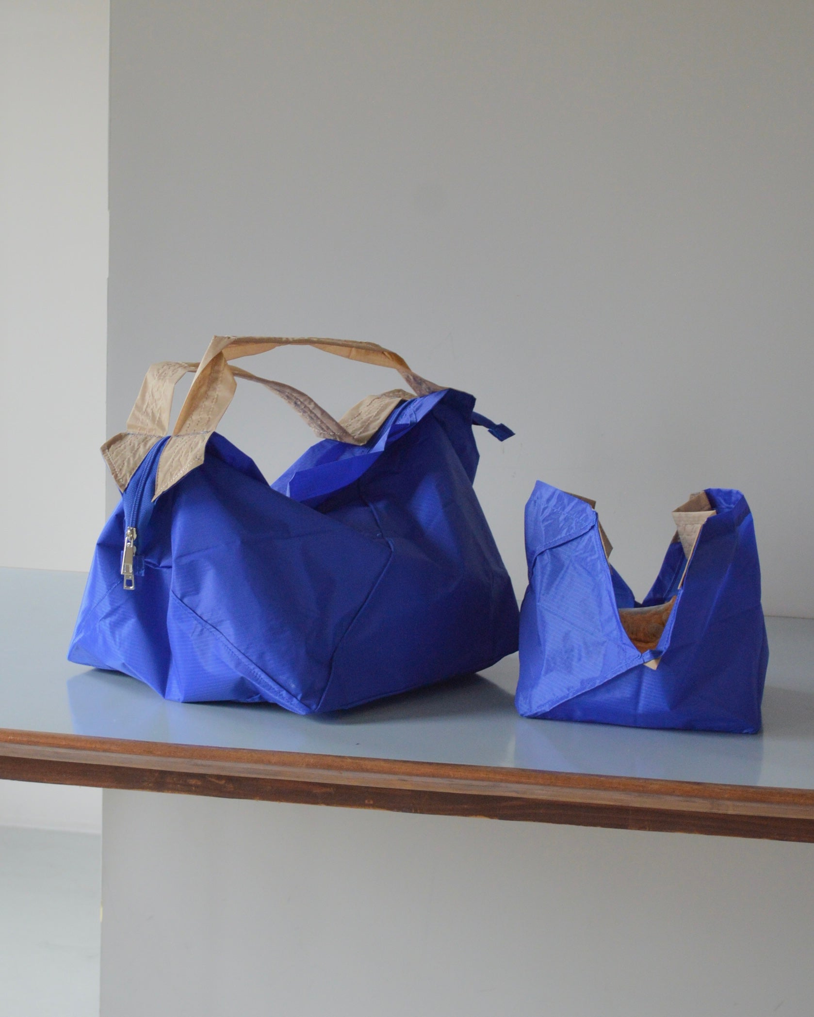 ブルー×ベージュ|保冷バッグ　【予約：1月下旬お届け】