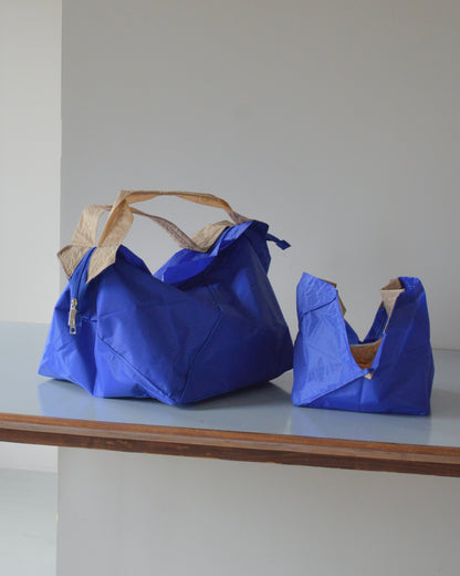 ブルー×ベージュ|保冷バッグ　【予約：1月下旬お届け】