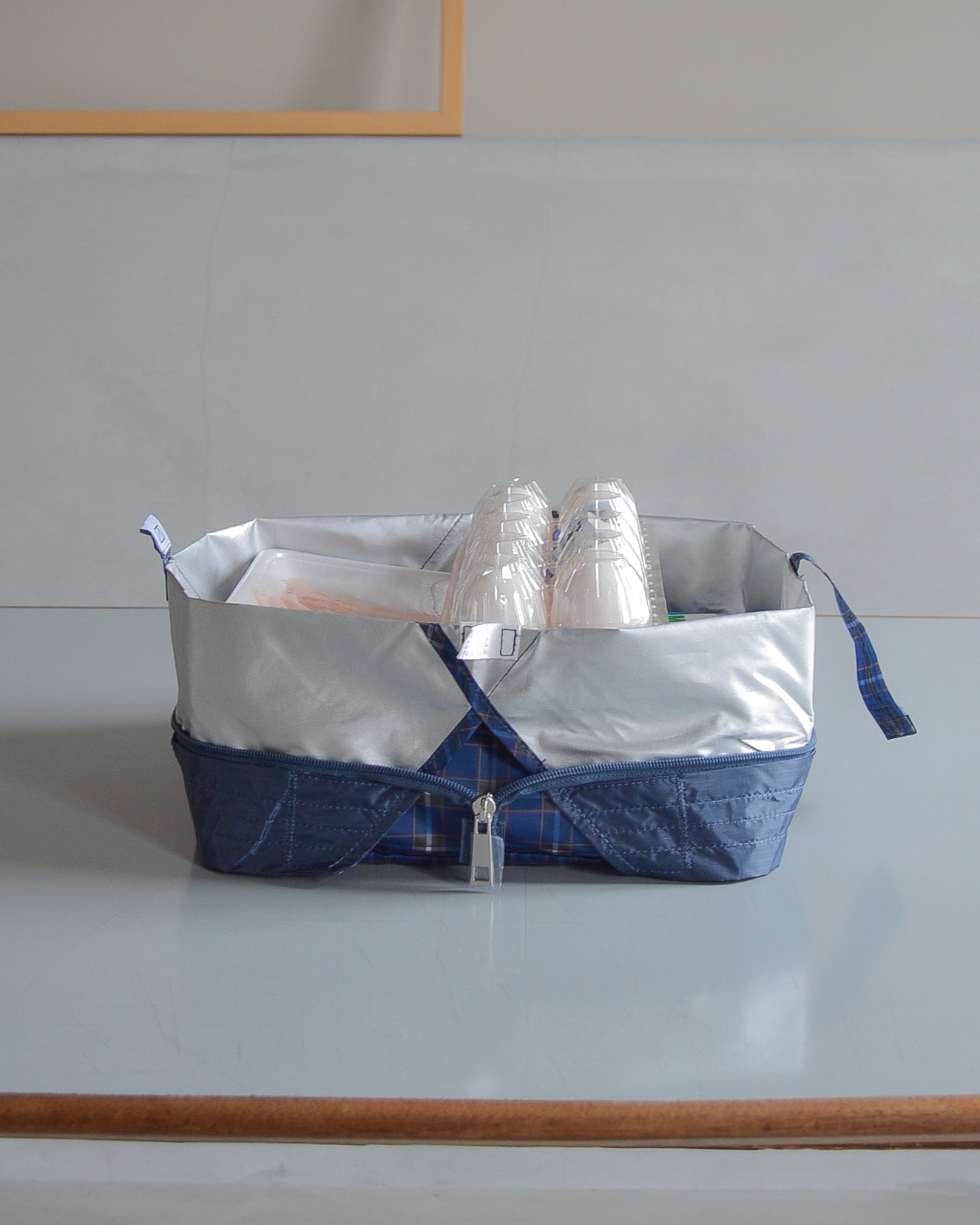 神戸タータンブルーチェック|保冷バッグ小【予約：6月下旬お届け】