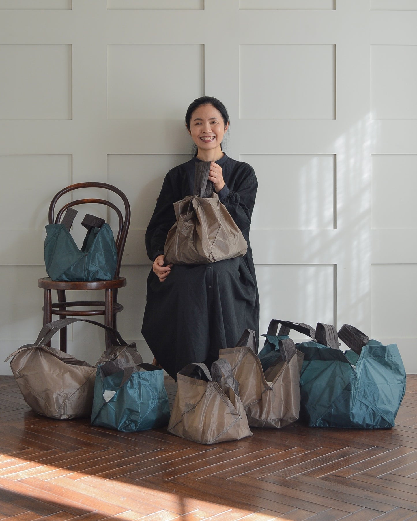 モスグリーン×チャコールブラウン|保冷バッグ　【予約：2月下旬お届け】