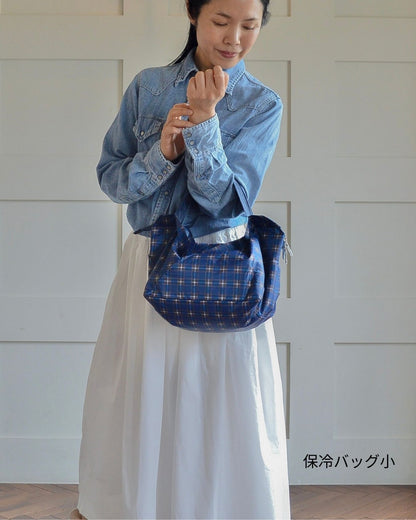 神戸タータンブルーチェック|保冷バッグ小【予約：6月下旬お届け】