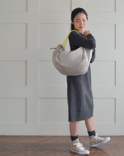 ミルクティーベージュ×れもんイエロー|保冷バッグ大【予約：4月下旬お届け】