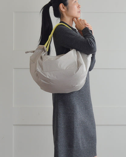 ミルクティーベージュ×れもんイエロー|保冷バッグ大【予約：4月下旬お届け】