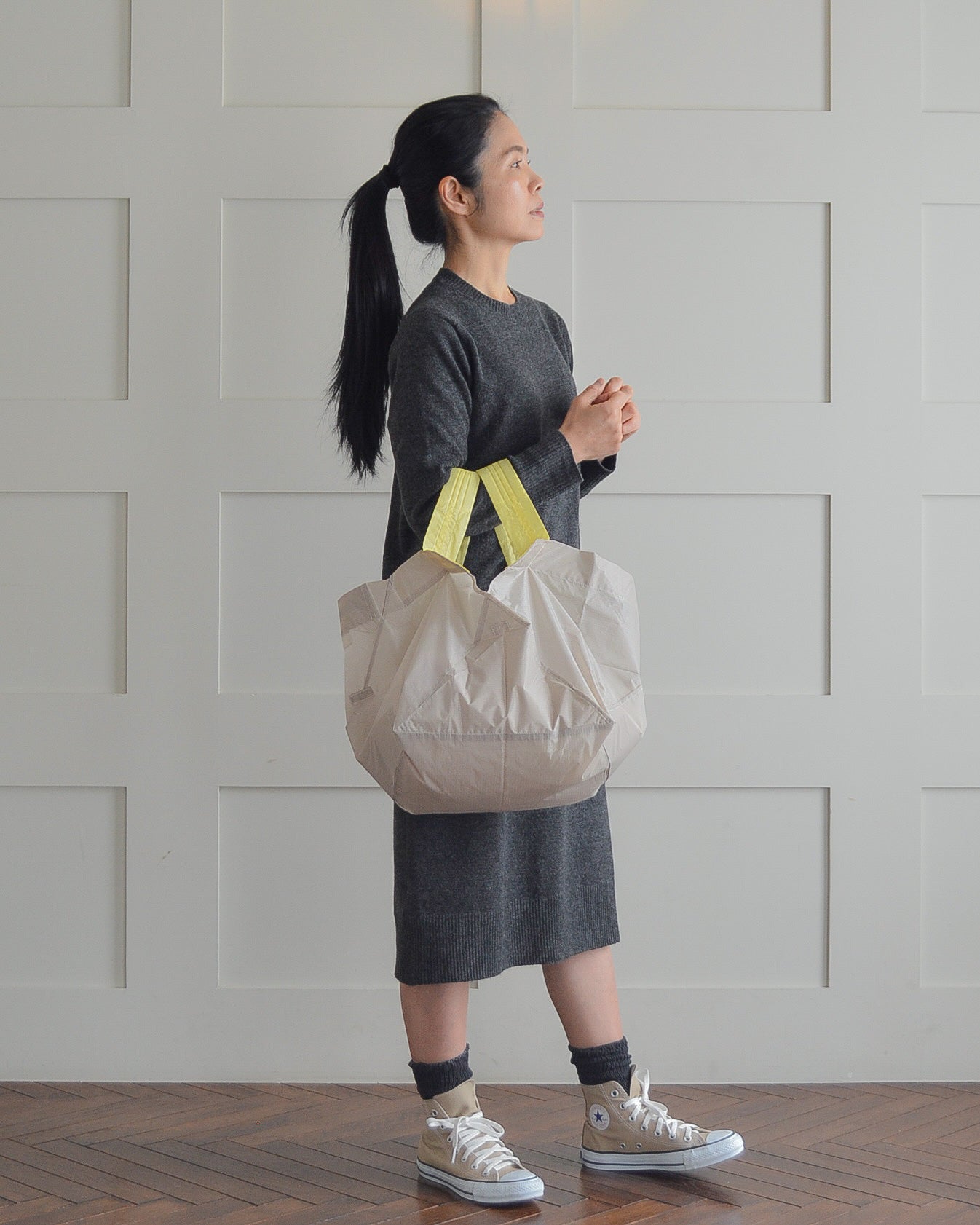 ミルクティーベージュ×れもんイエロー|Lサイズ【予約：4月下旬お届け】