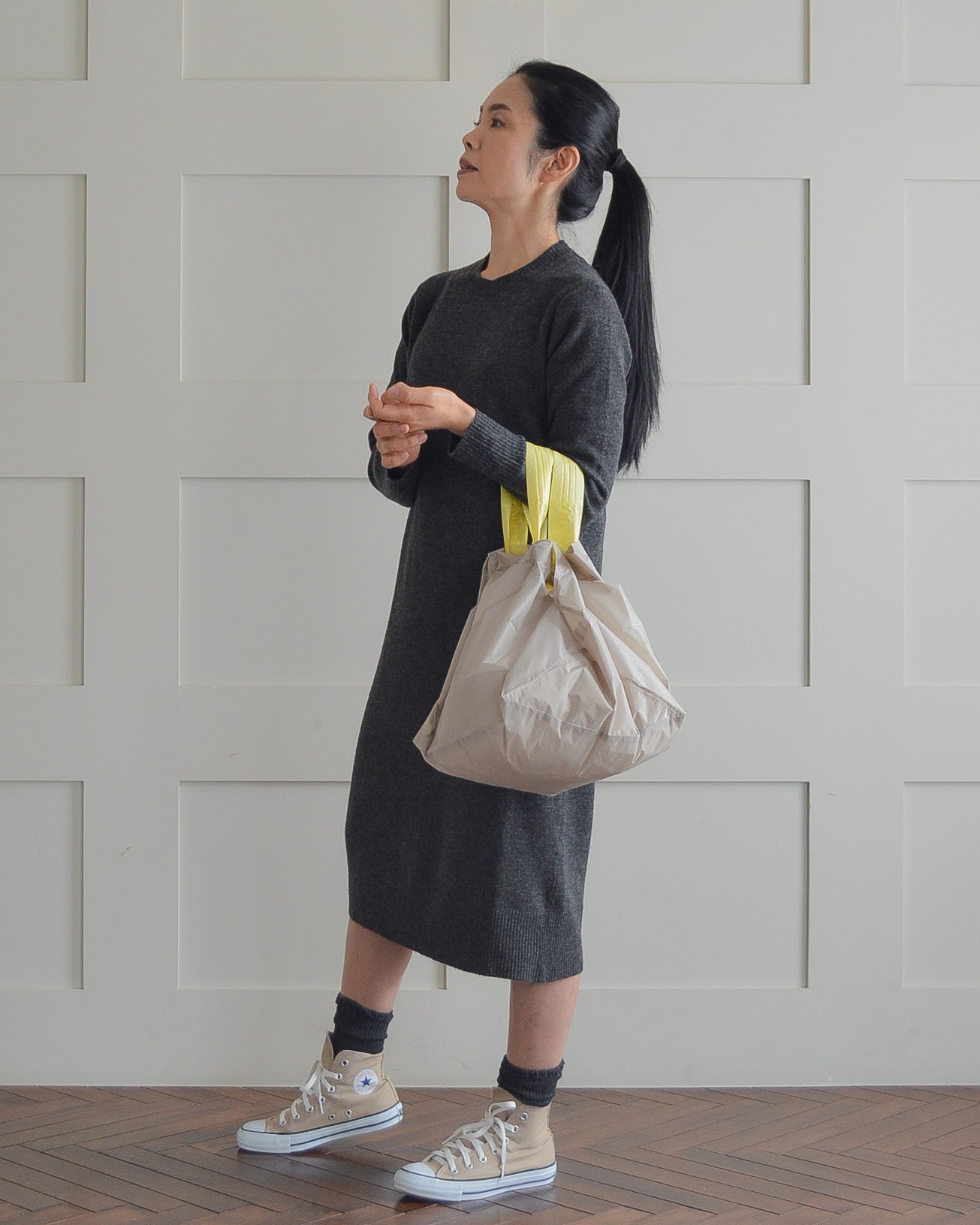 ミルクティーベージュ×れもんイエロー|Lサイズ【予約：4月下旬お届け】