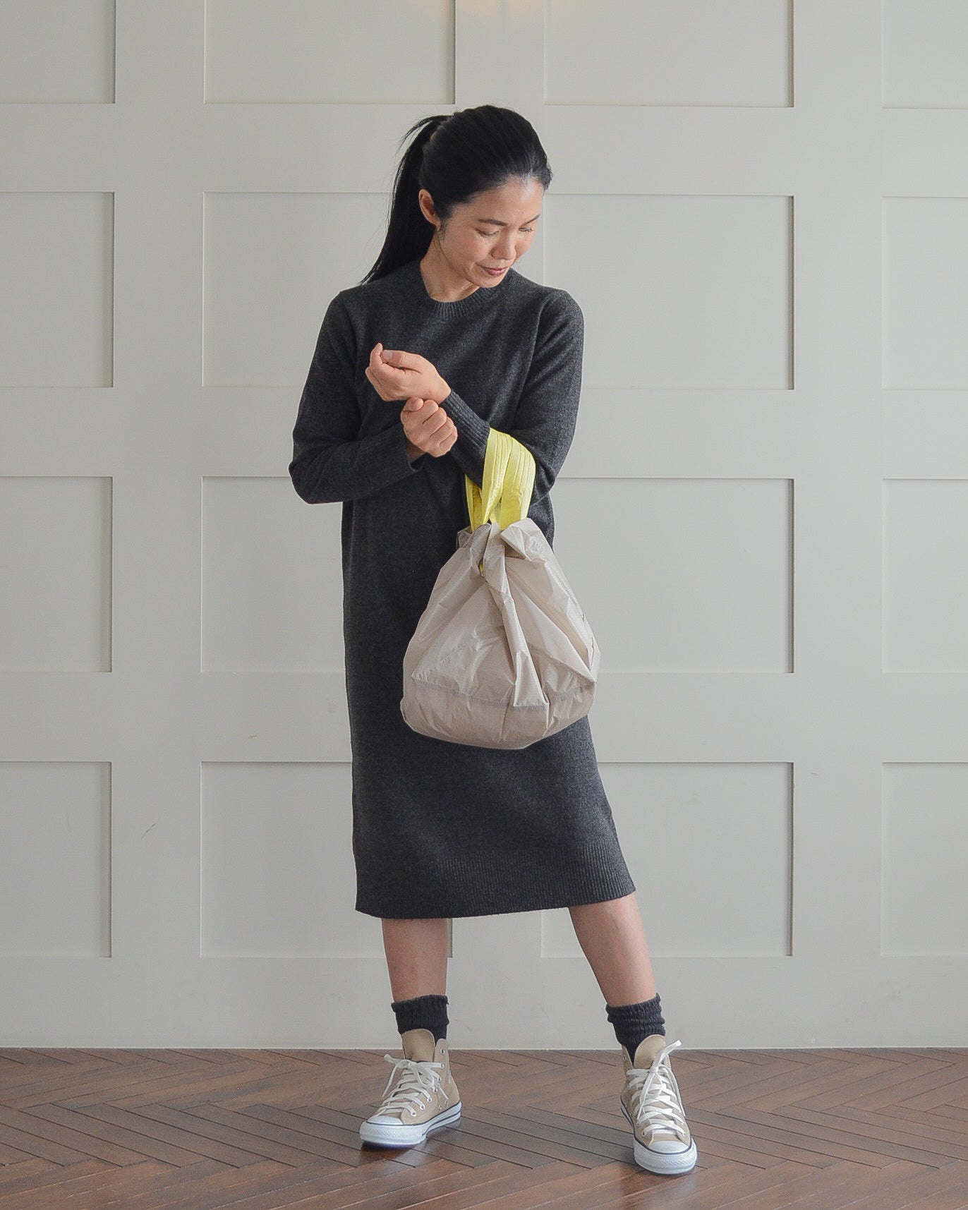 ミルクティーベージュ×れもんイエロー|Lサイズ【予約：4月下旬お届け】