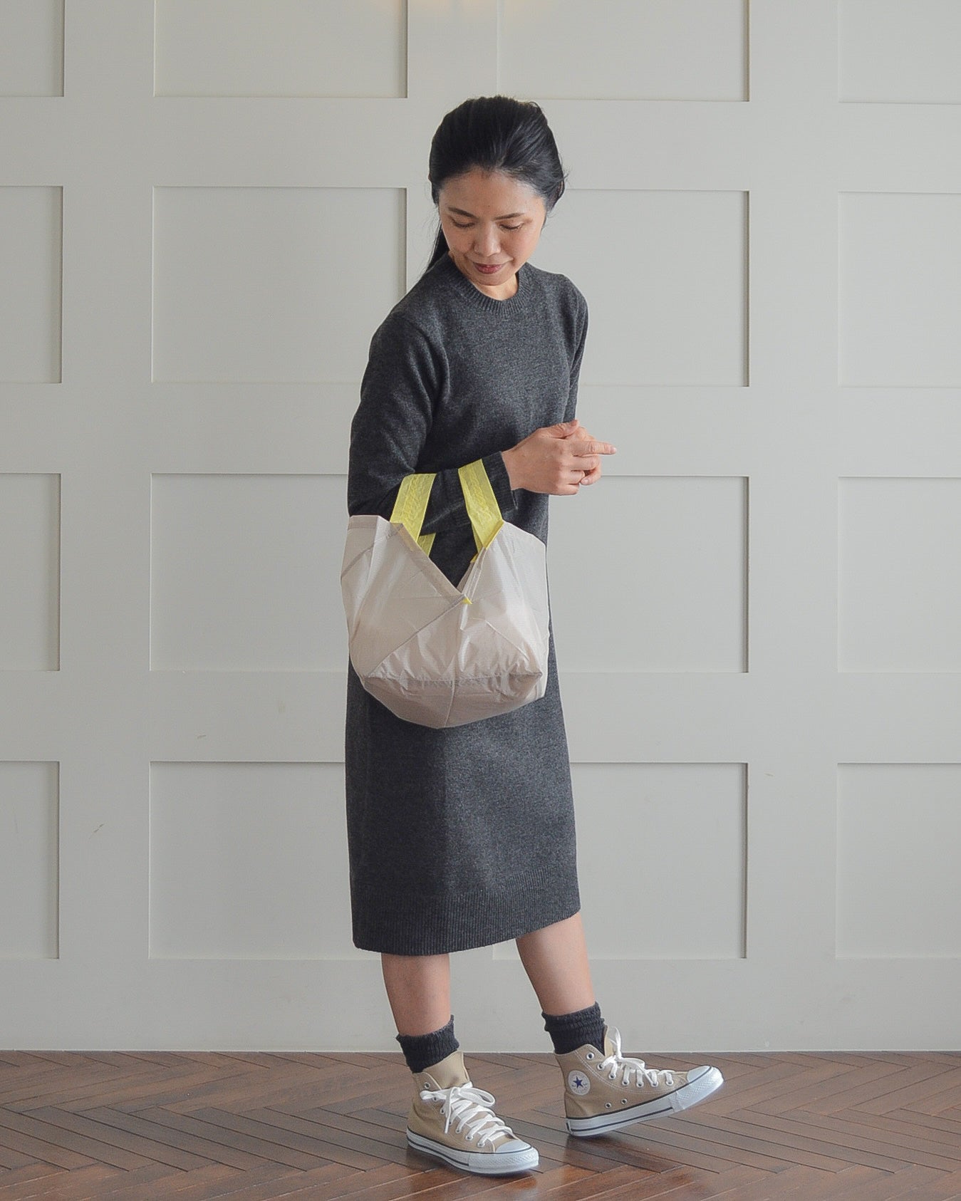 ミルクティーベージュ×れもんイエロー|Mサイズ【予約：4月下旬お届け】