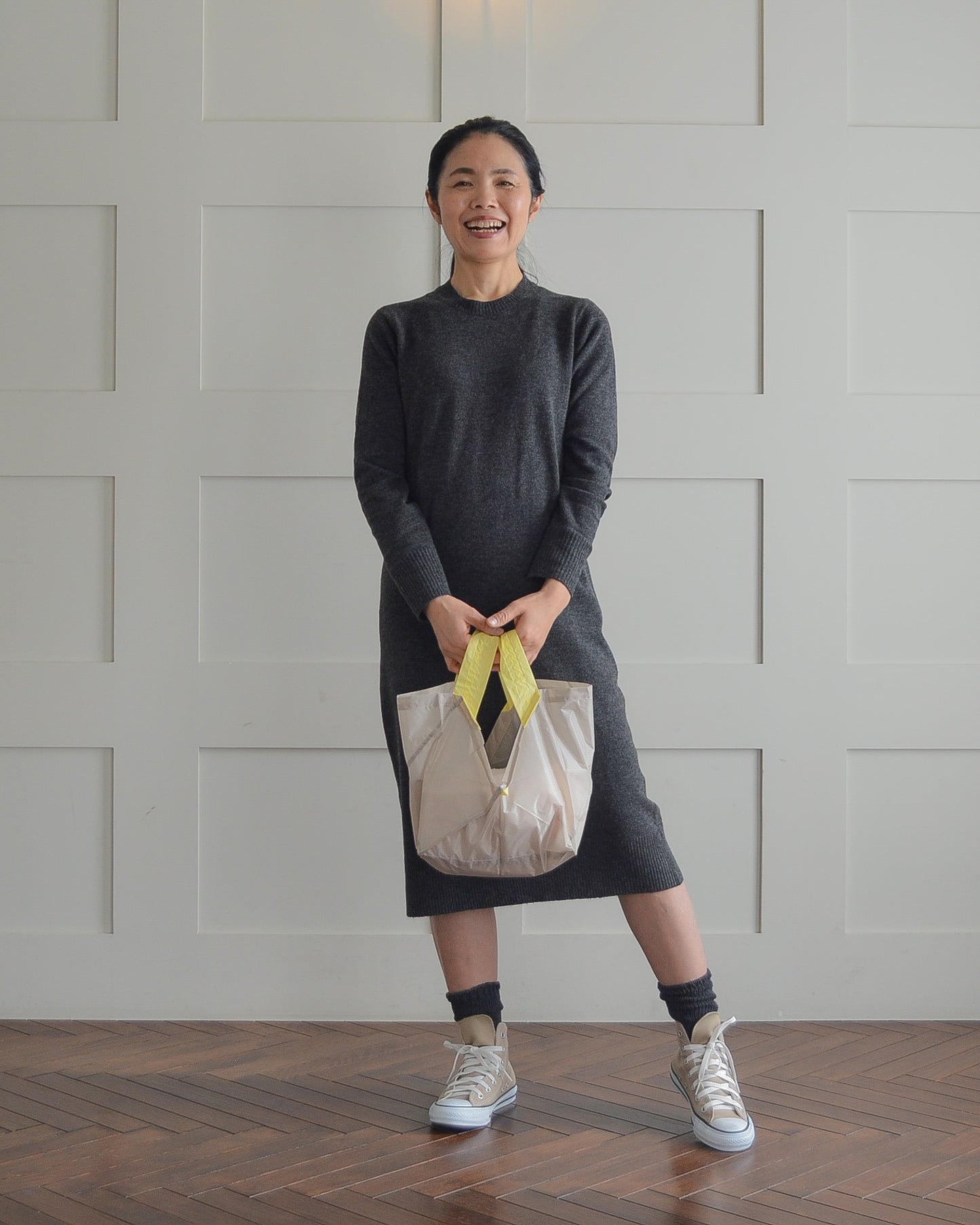 ミルクティーベージュ×れもんイエロー|Mサイズ【予約：4月下旬お届け】