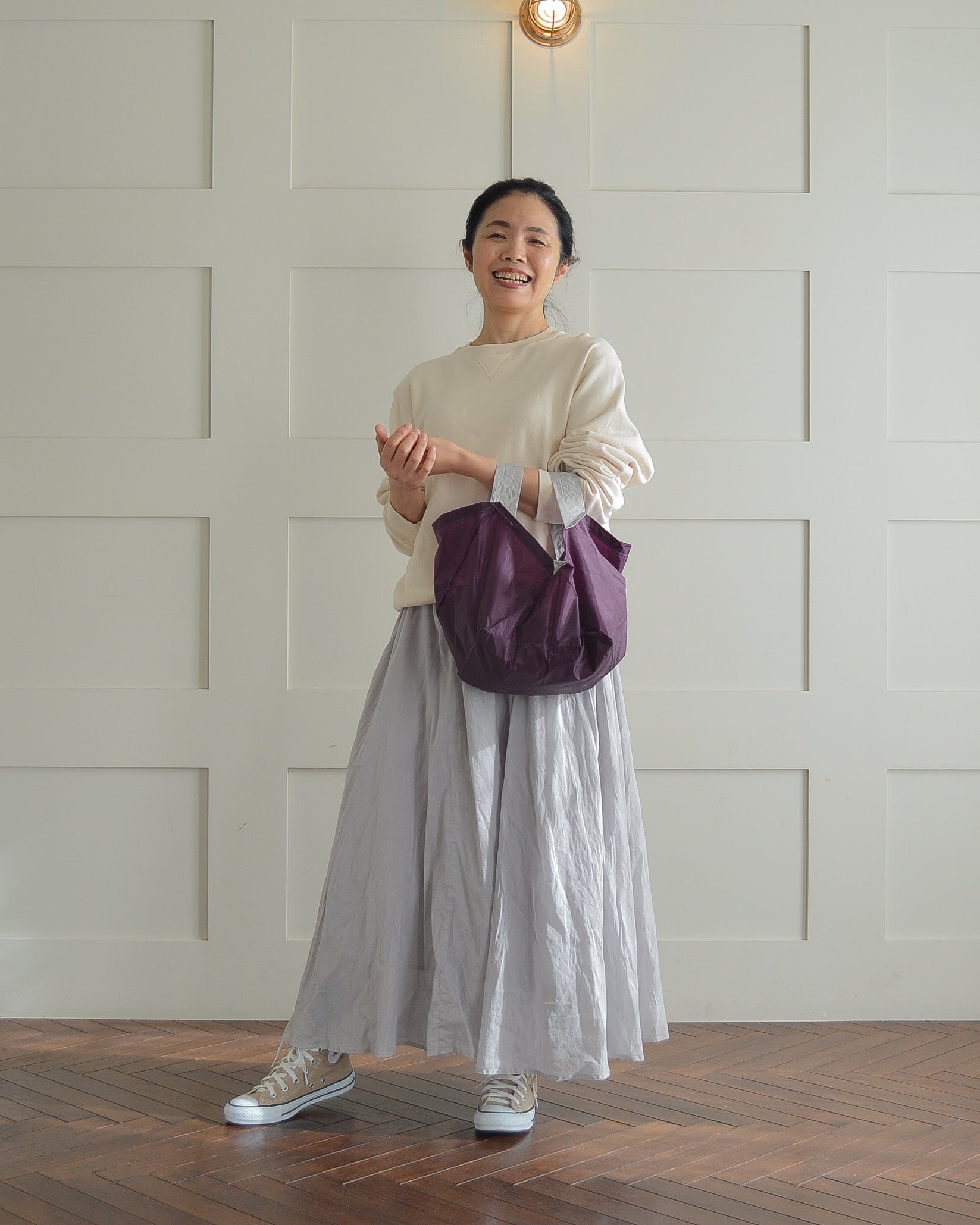 パープル×ライトグレー|Mサイズ【予約：4月下旬お届け】