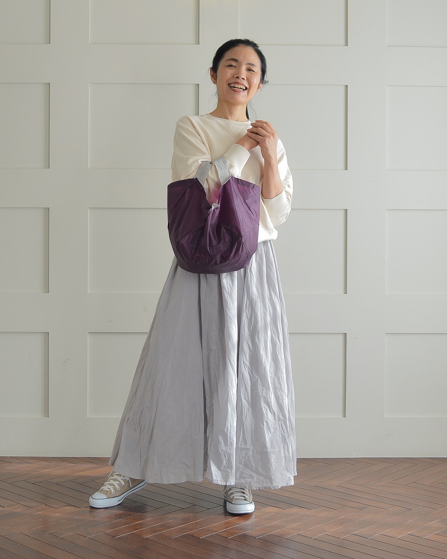 パープル×ライトグレー|Mサイズ【予約：4月下旬お届け】