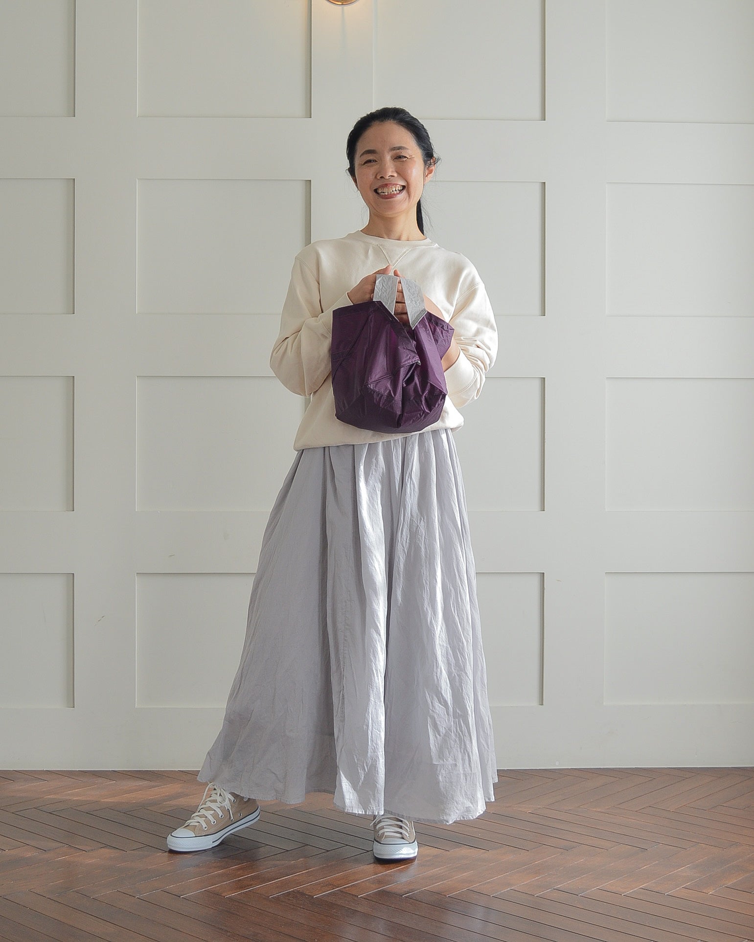 パープル×ライトグレー|Sサイズ【予約：4月下旬お届け】