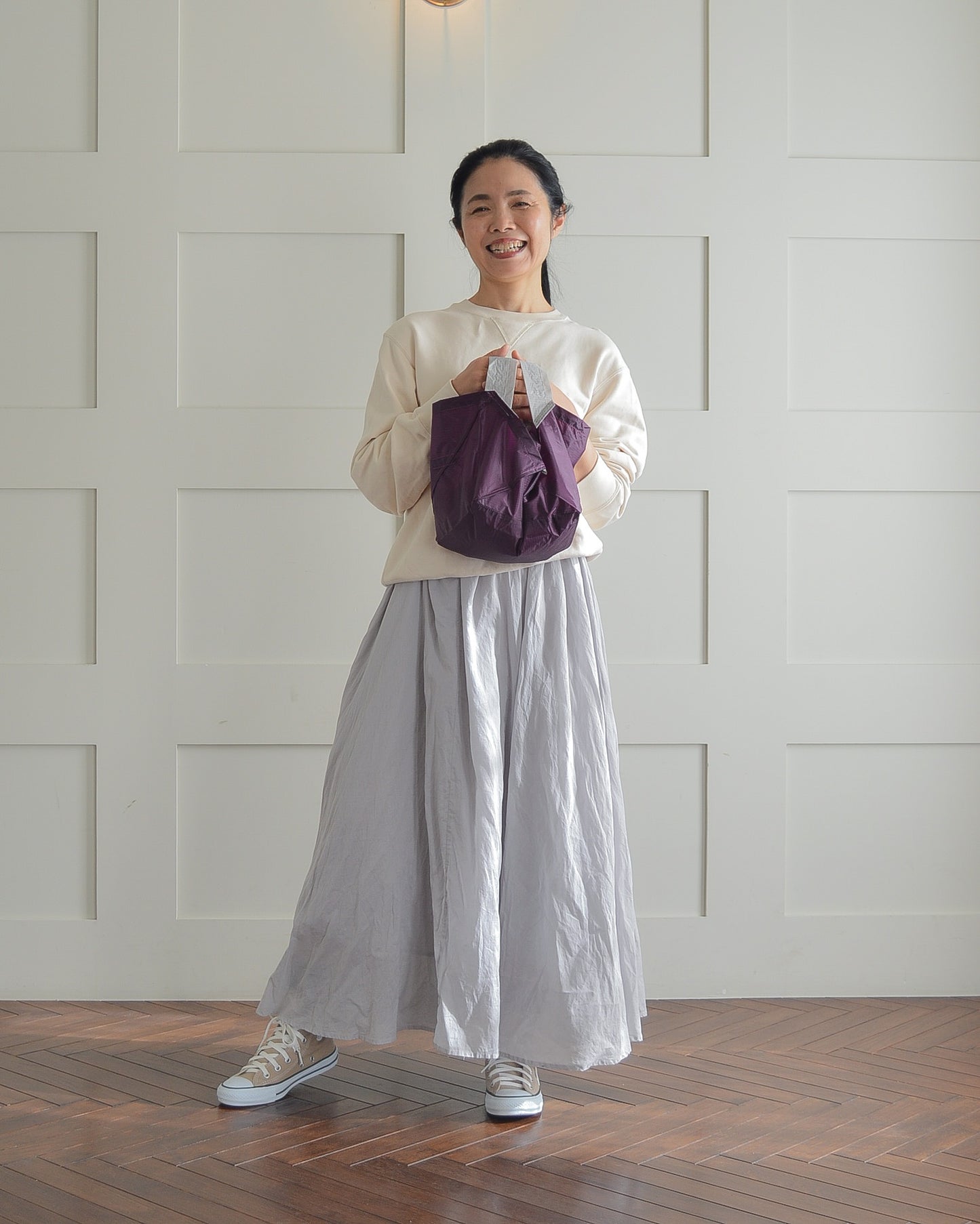 パープル×ライトグレー|Sサイズ【予約：4月下旬お届け】