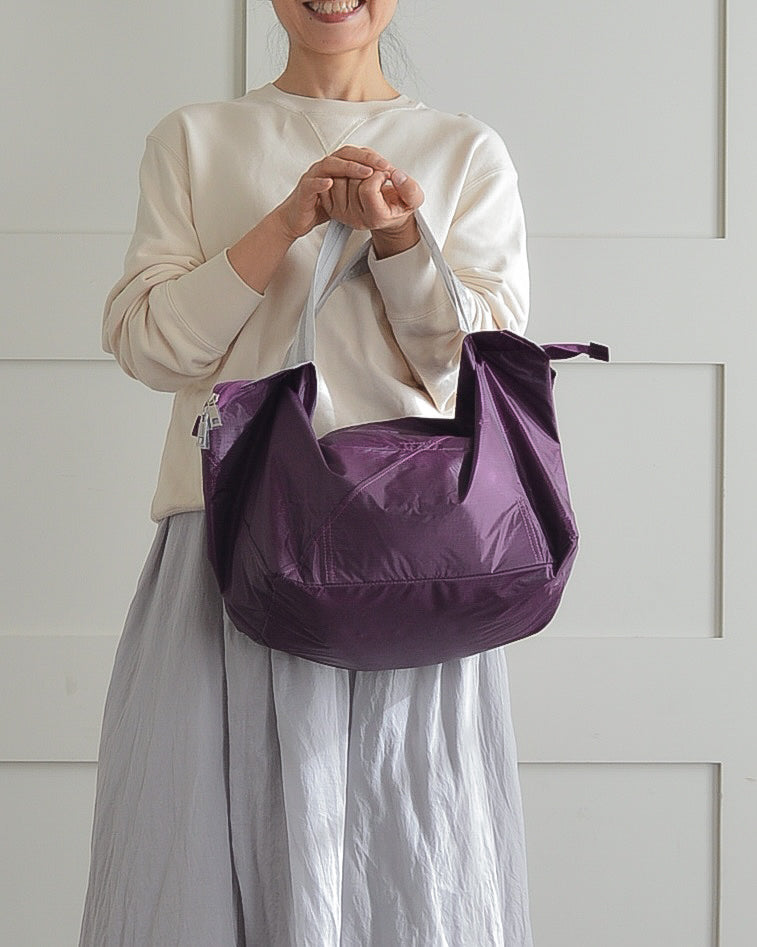 パープル×ライトグレー|保冷バッグ大【予約：4月下旬お届け】
