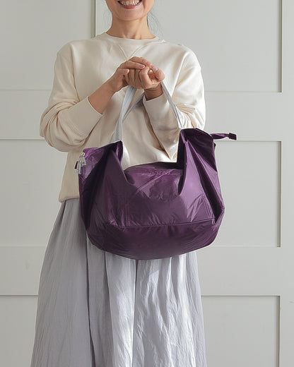 パープル×ライトグレー|保冷バッグ大【予約：4月下旬お届け】