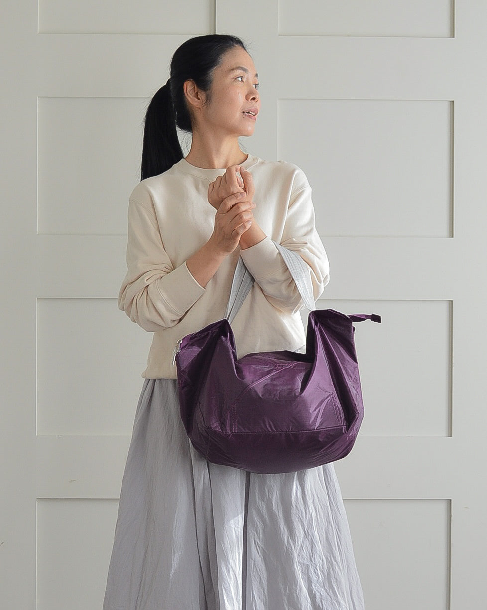 パープル×ライトグレー|保冷バッグ大【予約：4月下旬お届け】