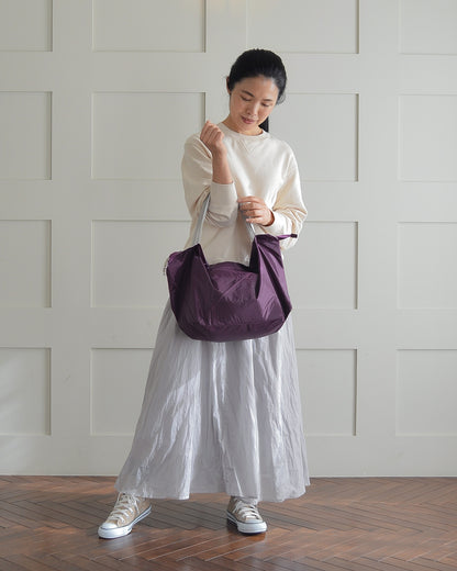 パープル×ライトグレー|保冷バッグ大【予約：4月下旬お届け】