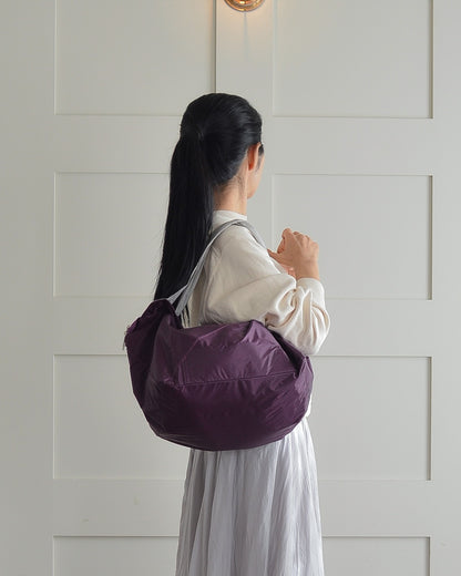 パープル×ライトグレー|保冷バッグ大【予約：4月下旬お届け】