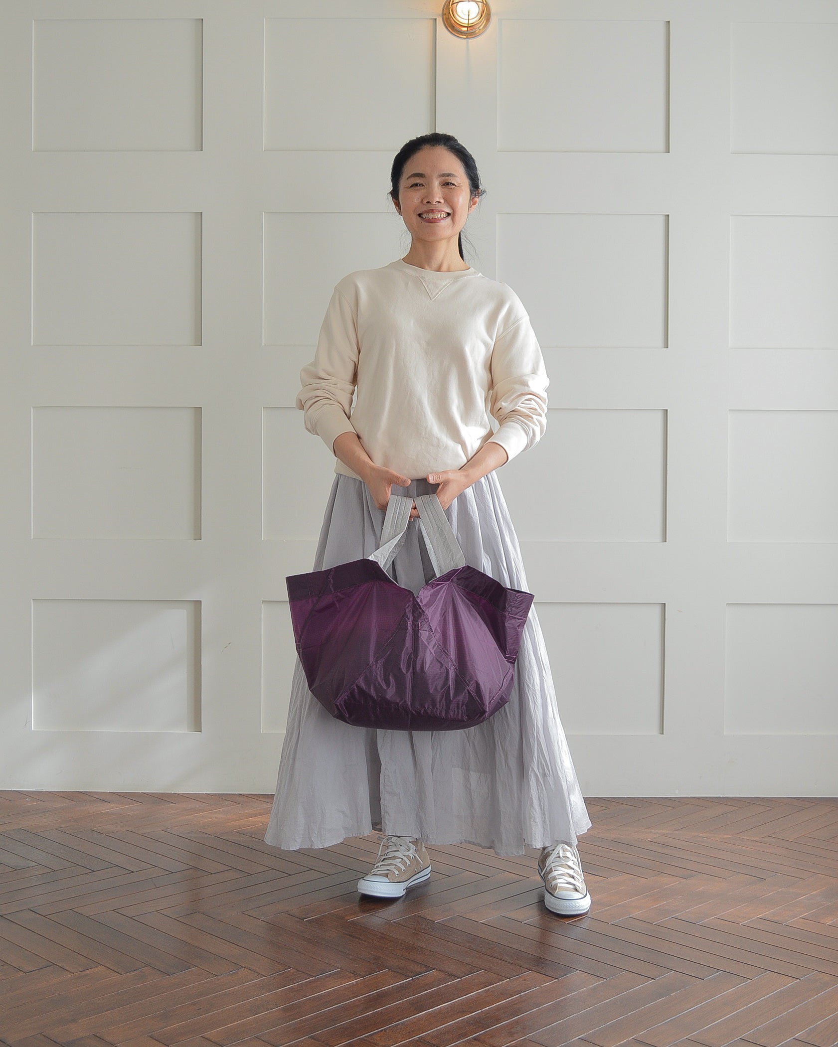 パープル×ライトグレー|Lサイズ【予約：4月下旬お届け】