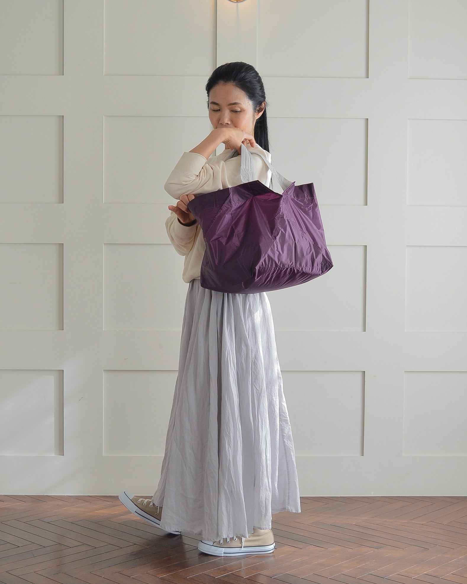 パープル×ライトグレー|Lサイズ【予約：4月下旬お届け】