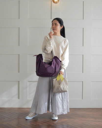 パープル×ライトグレー|保冷バッグ大【予約：4月下旬お届け】