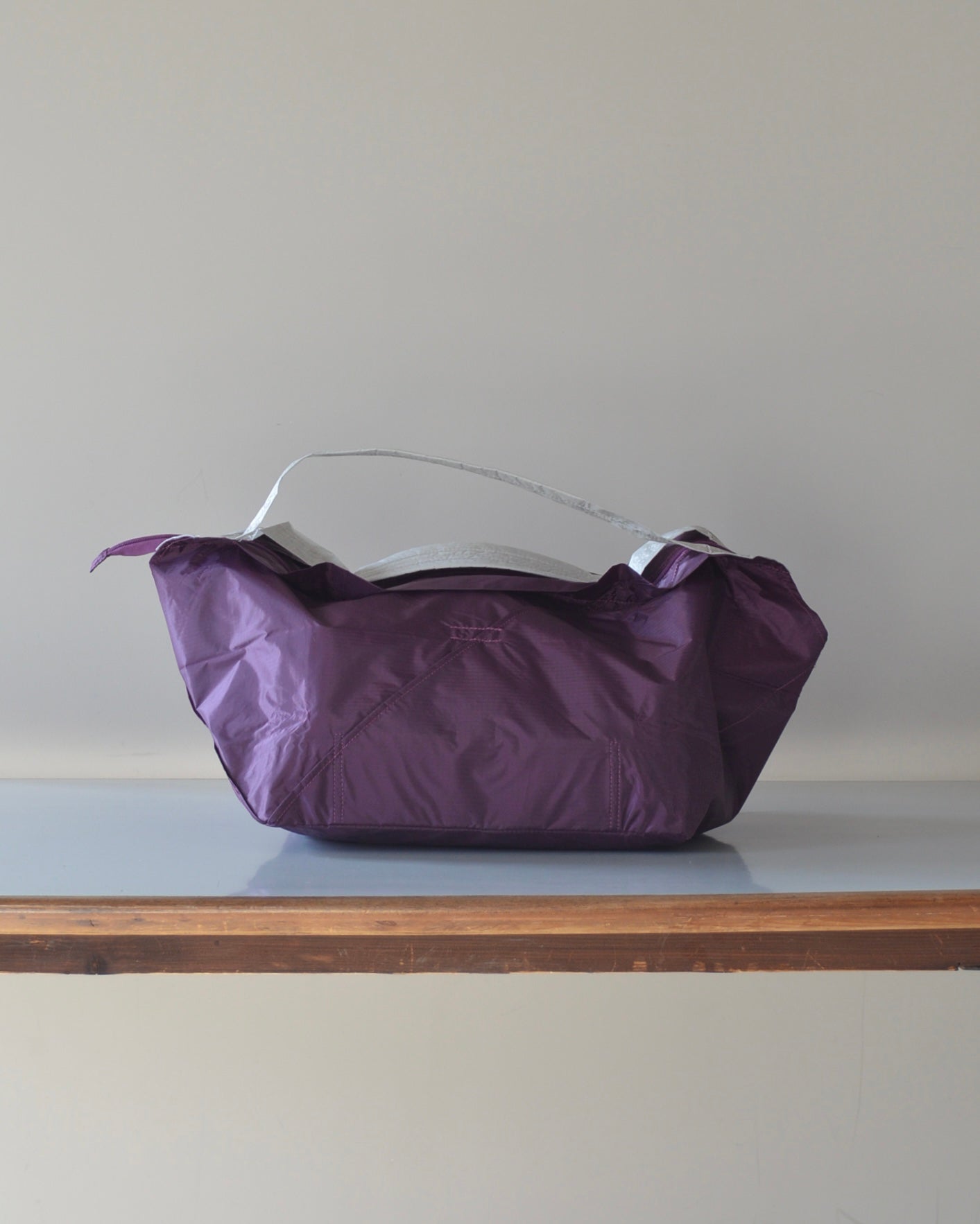 パープル×ライトグレー|保冷バッグ大【予約：4月下旬お届け】