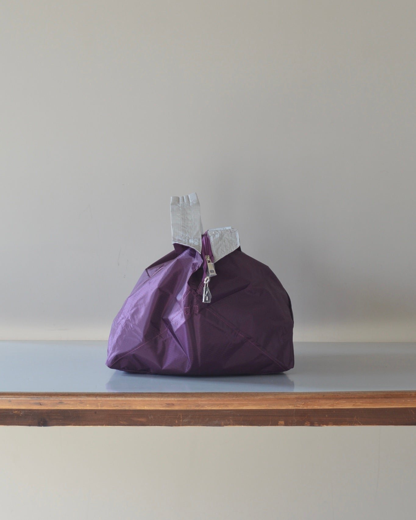 パープル×ライトグレー|保冷バッグ大【予約：4月下旬お届け】