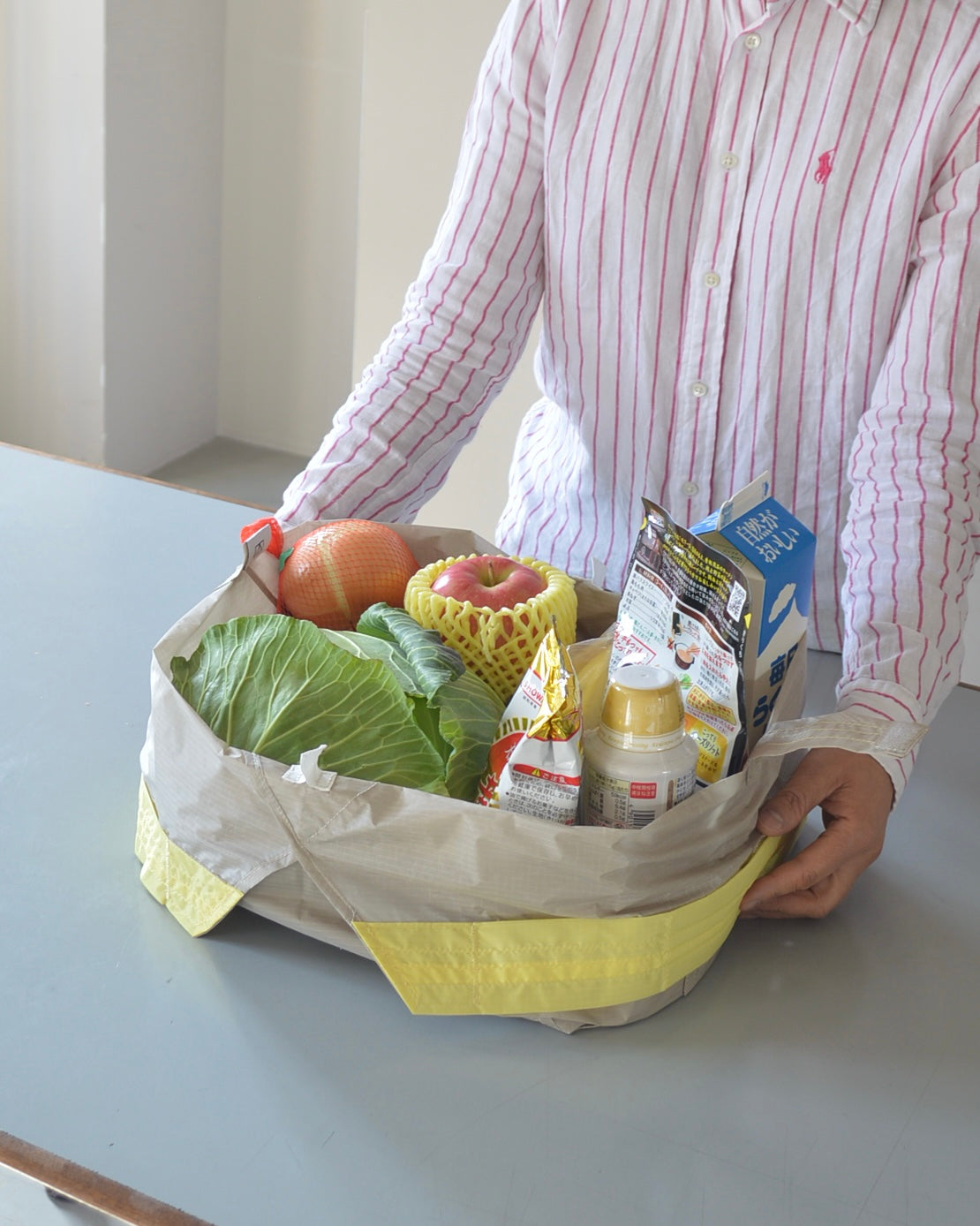 ミルクティーベージュ×れもんイエロー|Lサイズ【予約：4月下旬お届け】